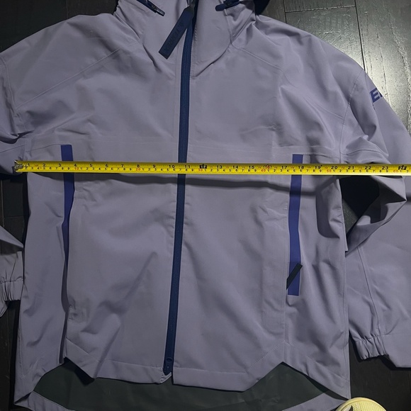 Adidas Myshelter Jacket Large Purple Packable Hood Full Zip Rain - Picture 5 of 10